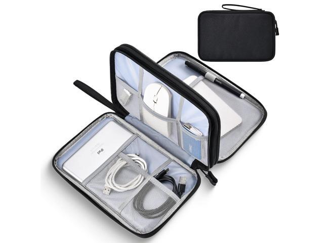 CAAORDKSO Electronics Travel Organizer, Electronic Accessories Carry Case Waterproof Double Layers Storage Bag Travel Essentials for Cord, Cable,.