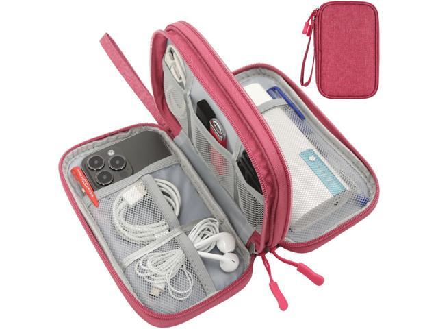 CAAORDKSO Electronic Organizer Travel Case Storage Bag, Universal Electronics Accessories Case Portable Travel Bag for Women, Cable, Cord, Charger,.