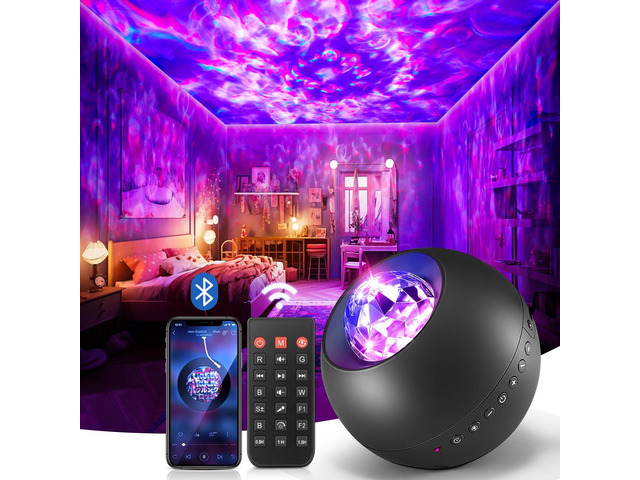 Galaxy Projector Lights for Bedroom Birthday Gifts for Teen Boy 15White Noise HiFi Bluetooth SpeakerLED Galaxy Light Projector,...