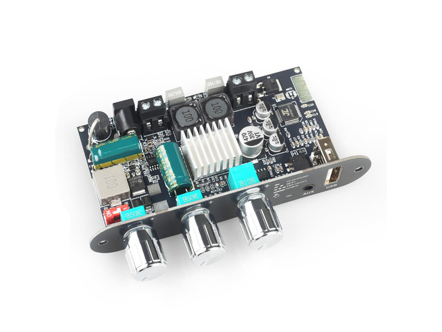 ZK-1001B Mono Amplifier Board with TWS, 100W Power Output, Vehicle Amplifier Wide Voltage Input 9-24V, Supports USB/AUX/Bluetooth, Black (Black2...