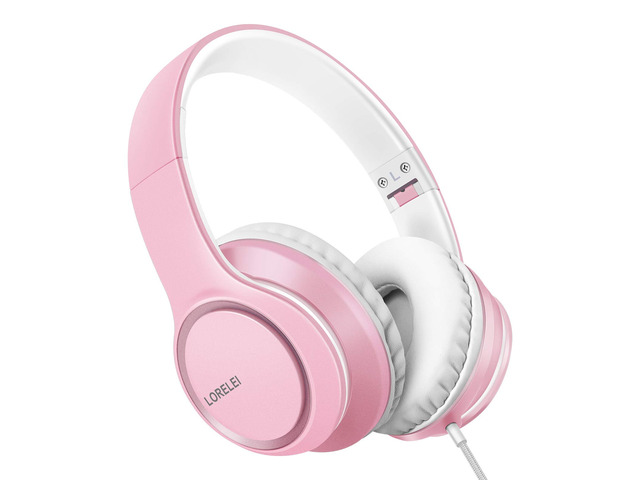X8 Over-Ear Wired Headphones with Microphone with 1.45m-Tangle-Free Nylon Line & 3.5mm Plug,Lightweight Foldable & Portable Headphones for...