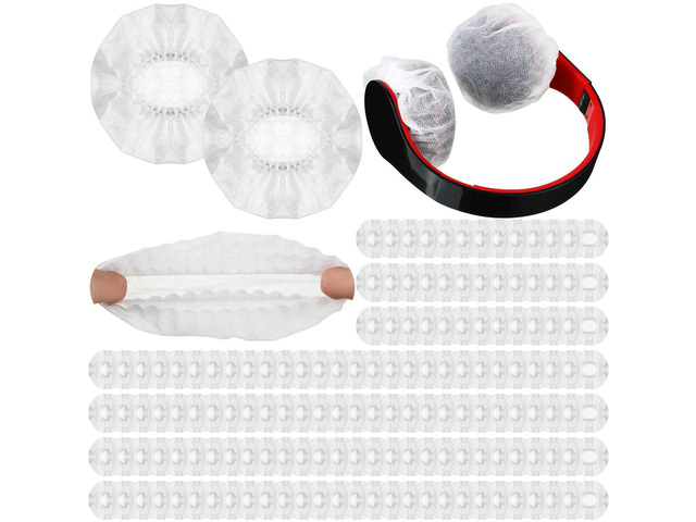 500 Pcs Disposable Headphone Covers, Non-Woven Sanitary Headphone Hygiene Covers for Over-Ear Headphones (8-11cm), Ideal for Gyms, Salons, Call...