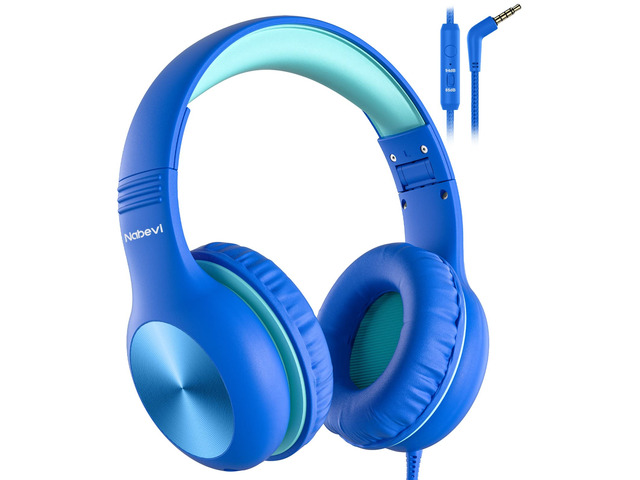 Kids Headphones with Cord, Over-Ear Headphones for Kids with Microphone, 85/94dB Volume Limit, Headset for Kid Boys Girls with Shareport, Wired...