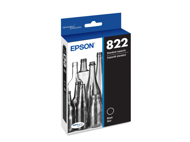 822 Genuine Standard Capacity Black Ink Cartridge T822120 Works with WorkForce Pro WF-3820 WF-3823 WF-4820 WF-4830 WF-4833 WF-4834 Printers