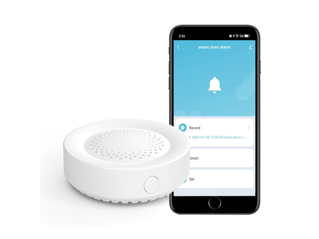 WiFi Smart Siren Alarm: 100db Sounder, App Control, Wireless Burglar Alarm, Compatible with Alexa