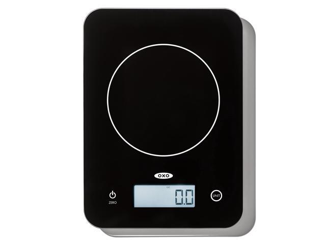 OXO Good Grips 11lb/5kg Everyday Glass Food Scale, Gram Scale for Meal Prep