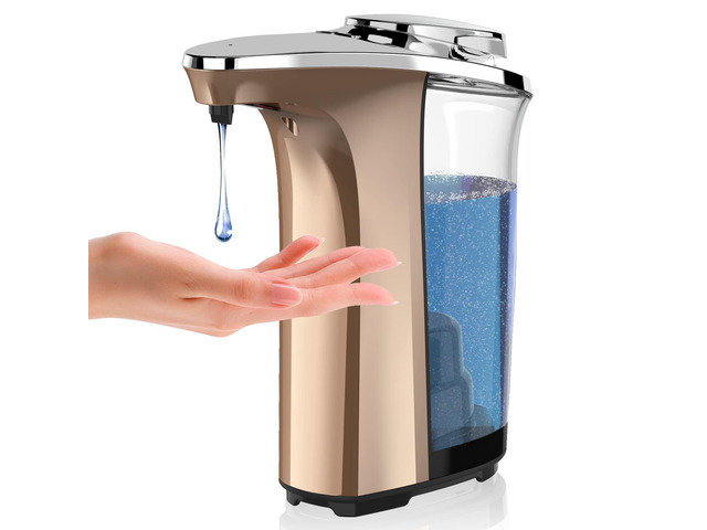Automatic Soap Dispenser, 17oz Touchless Liquid Dish Soap Dispenser Kitchen 17OZ Large Capacity, Infrared Sensor, 5 Adjustable Soap Levels, Hand...
