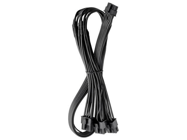 Basics RT-Series 12VHPWR StealthSense PCI-e Cable for ASUS/Seasonic/Phanteks (Black, 16-pin to Triple 8-pin, 60cm)