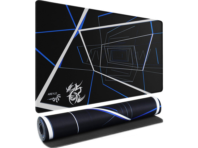 Gaming Mouse Pad Large, Waterproof Extra Large Mousepad with Stitched Edges, 31.5' x 15.7' Non-Slip Rubber Base Office Big Long Keyboard Pad for...