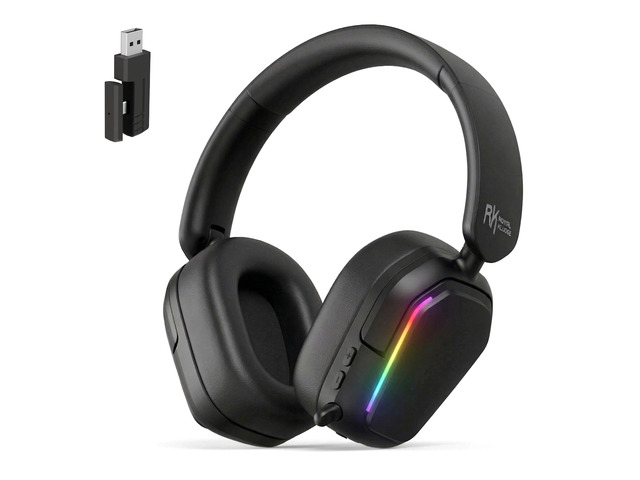 HG101 Wireless Gaming Headset for PC/PS4/PS5/Switch 7.1 Surround Sound, Wired RGB Headphones with Retract Mic, 40mm Drivers, Bluetooth, Memory...