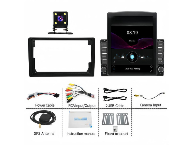 9.7 Inch Double Din Car Stereo Radio with CarPlay 4 LED Backup Camera for Scion xB 2004-2006-High-Speed 2GB RAM 32GB ROM - Touchscreen Car Player...