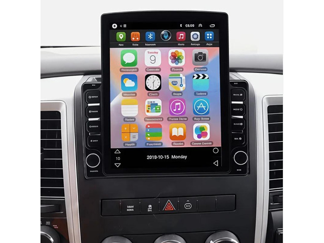9.7 Inch Double Din Car Stereo Radio with CarPlay 4 LED Backup Camera for Dodge for Ram 1500 / 2500 / 35002006-20082013-2018-High-Speed 2GB RAM...
