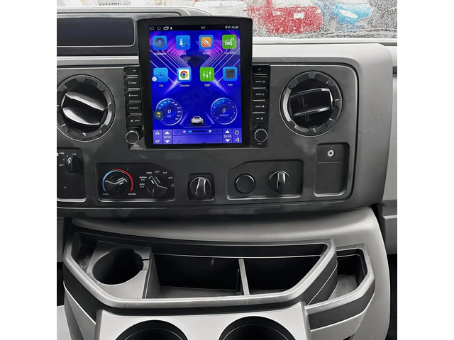 9.7 Inch Double Din Car Stereo Radio 2+32G with CarPlay 4 LED Backup Camera for Ford for E-150 / E-250 / E-350 2009-2014-High-Speed 2GB RAM 32GB ROM