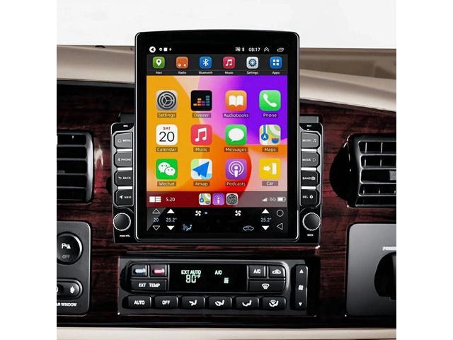 9.7 Inch Double Din Car Stereo Radio 2+32G with CarPlay 4 LED Backup Camera for Ford for F-250 / F-350 Super Duty 1999-2016-High-Speed 2GB RAM 32GB...