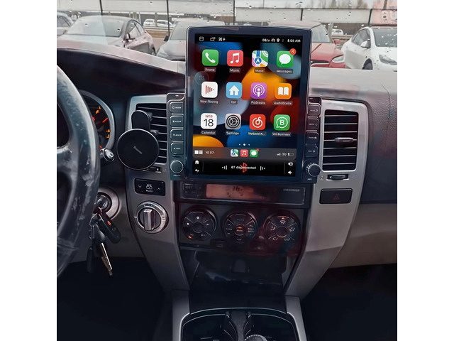 9.7 Inch Double Din Car Stereo Radio with CarPlay 4 LED Backup Camera for Toyota for 4Runner 2003-2009-High-Speed 2GB RAM 32GB ROM - Touchscreen...