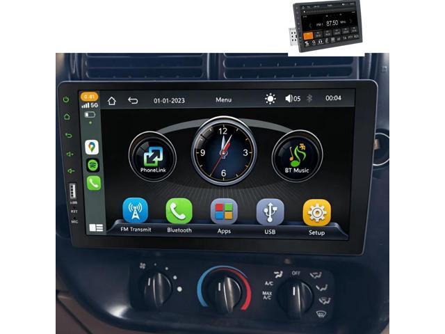 9 Inch Single Din Car Stereo 12V Wireless CarPlay GPS Navigation Radio with Backup Camera Compatible with For Ford For Bronco 1992-1996