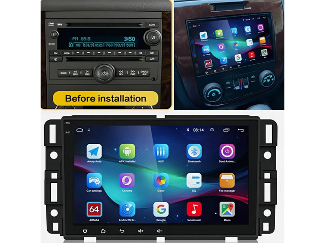 8 Inch Android Car Stereo Radio GPS Navigation for GMC for Sierra 2003-2006 Bluetooth Touchscreen CarPlay-High-Speed 2GB RAM 32GB ROM - Touchscreen...