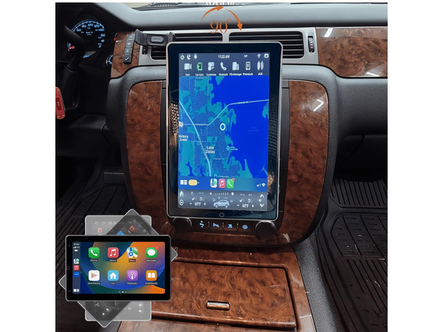 Android 13 Car Stereo forGMC forYukon Chevy Tahoe Suburban Rotated 10' Rotatable Head Unit CarPlay Android Auto-High-Speed 2GB RAM 32GB ROM -...