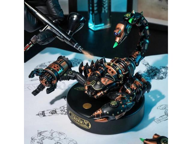ROKR 3D Puzzle Emperor Scorpion Beetle DIY Moveable Mechanic Organism Series Steampunk Design Funny Toys for Kids Child Model Kit