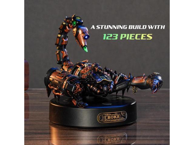 ROKR 3D Puzzle Emperor Scorpion Beetle DIY Moveable Mechanic Organism Series Steampunk Design Funny Toys for Kids Child Model Kit