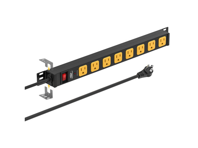 8-Outlet Heavy Duty Power Strip, Metal Surge Protector, ETL Listed 2100J Surge Protection, Mountable Long Power Bar with 6FT Cord, 15A Circuit...