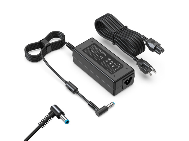 65W 45W Laptop Charger Smart Blue Tip AC Adapter for HP Pavilion For HP Pavilion x360 14 15 17,Stream 11 13 14,Notebook,Elitebook,Envy,ProBook...