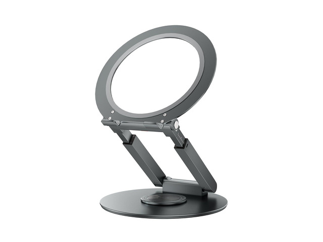Telescopic Laptop Stand with 360° Rotation, Adjustable Height & Tilt Swivel Laptop Riser, Ergonomic Standing Desk Converter for 10-17' MacBook...