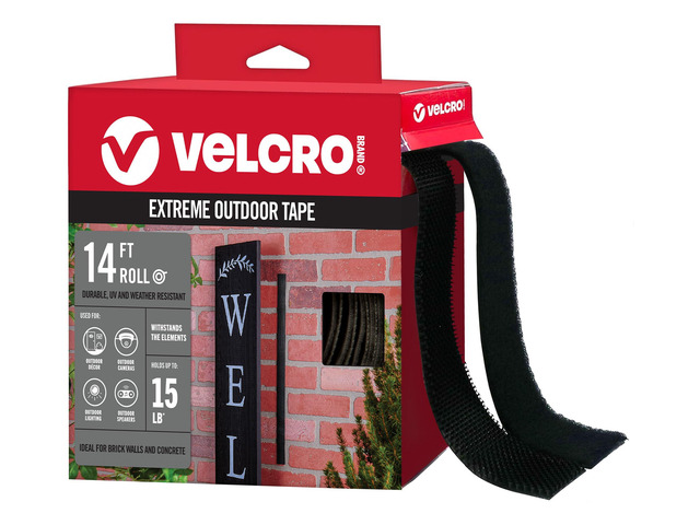 Extreme Outdoor Mounting Tape, Holds Up to 15 Lbs, 14ft Roll Double Sided Heavy Duty Adhesive Tape For Brick And Rough Surfaces, UV And Weather...