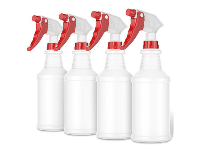 Spray Bottles 4 Pack 16oz Refillable Adjustable Nozzle Mist Sprayer Adjustable 3-mode spray, leak & clog resistant, BPA-free HDPE, spray bottles...