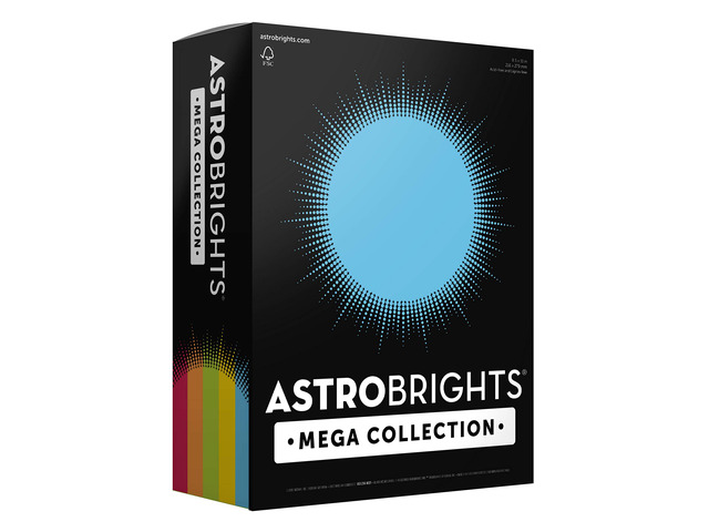 Mega Collection, Colored Cardstock,'Classic' 5-Color Assortment, 320 Sheets, 65 lb/176 gsm, 8.5' x 11' - MORE SHEETS! (91630)