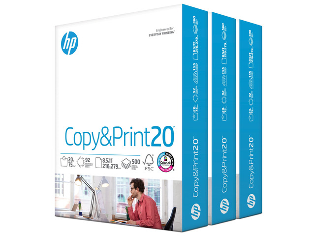 Printer Paper 8.5 x 11 Paper Copy &Print 20 lb Case - 1,500 Sheets 92 Bright FSC Certified 200090C