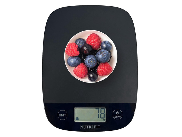 Food Scale Kitchen Scales Digital Weight Grams & Ounces Black Ultra-Slim, Max 11lbs 0.1oz Precision, Smart Tare, Baking Cooking, Accurate for...