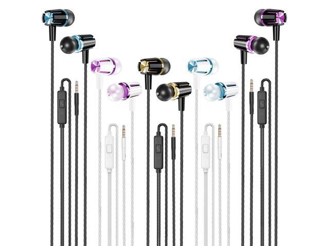 Rayleigh Wired Earbuds 5 Pack, Earbuds Headphones with Microphone, Earphones with Heavy Bass Stereo Noise Blocking, Compatible with iPhone, with...
