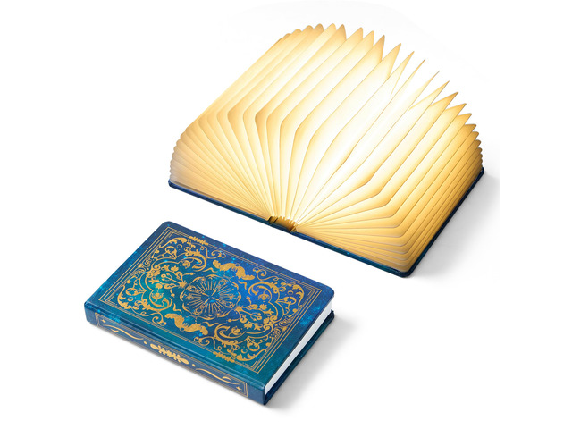 Book Lovers Gifts BookLamp - 5 Color Lights, 1200mah Battery, Foldable Paper Lamp as Book Decor & Accessories, Hot Foil Cover Design, Unique Gifts...