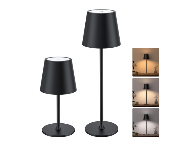 Cordless Table Lamps Rechargeable, 3 Height, 5000 Capacity 3 Colors Smooth Dimming, Portable LED Waterproof Table Lamp for Dining, Bedroom, Outdoor...