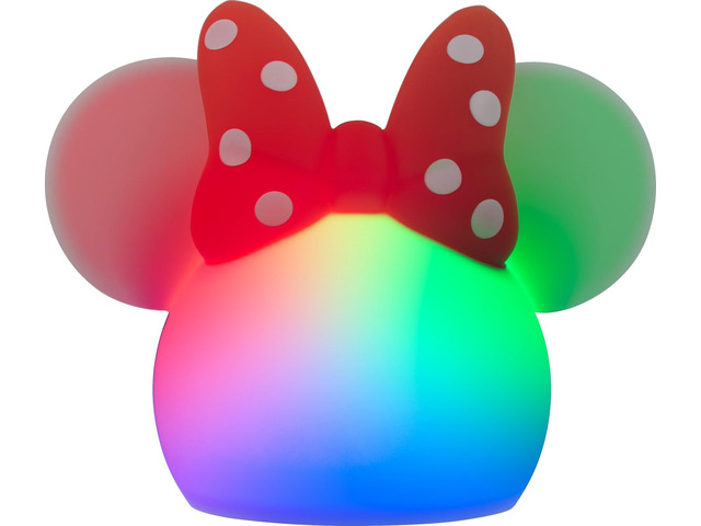 Squish'ems Minnie Mouse Night Light for Kids, Soft Silicone 13 Color Modes and Dimmable Warm White Light for Kids Room, Nursery, and Bedroom, USB...