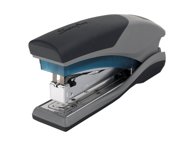 Stapler, 25 Sheet Capacity, Optima 25, Jam Free, Reduced Effort, Soft Grip, Blue and Gray (66404)