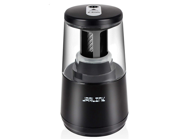 Electric Pencil Sharpener, Heavy Duty Helical Blade, Auto Stop Suitable for No.2/Colored Pencils(6-8mm), Dual Power AC Adapter/Battery Operated in...
