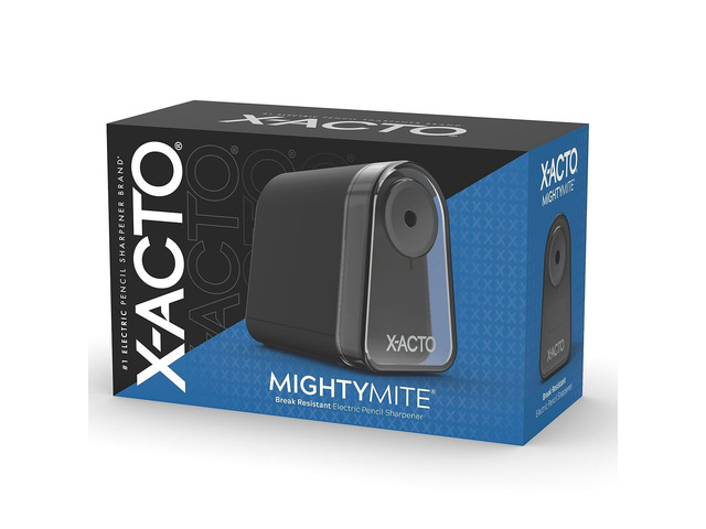 Pencil Sharpener, Mighty Mite Electric Sharpener, With Pencil Saver, SafeStart Motor, Black - Classroom, School, Teacher Supplies