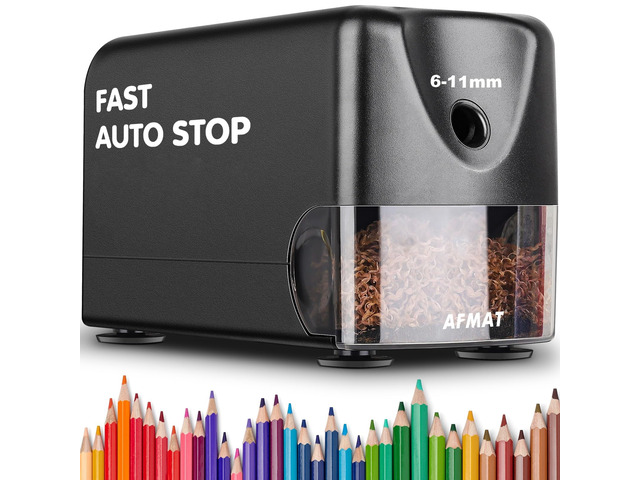 Heavy Duty Electric Pencil Sharpener, Classroom Pencil Sharpeners for 6-11mm No.2/Colored Pencils, Auto Stop, Sharp Point, Save Pencils, Teachers...