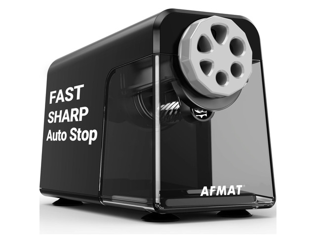 Electric Pencil Sharpener Heavy Duty, 6 Holes, Auto Stop Pencil Sharpeners for Classroom, Electric Sharpener for 6-11mm Colored Pencils, 7000...