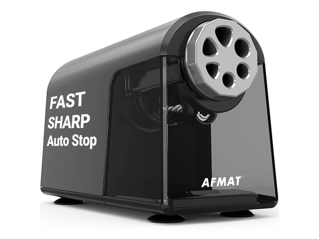 PSX2 Electric Pencil Sharpener for Classroom, 6 Holes, Heavy Duty Pencil Sharpener for 6-11mm Pencils, Auto Stop, Save Pencils, School Teacher Must...