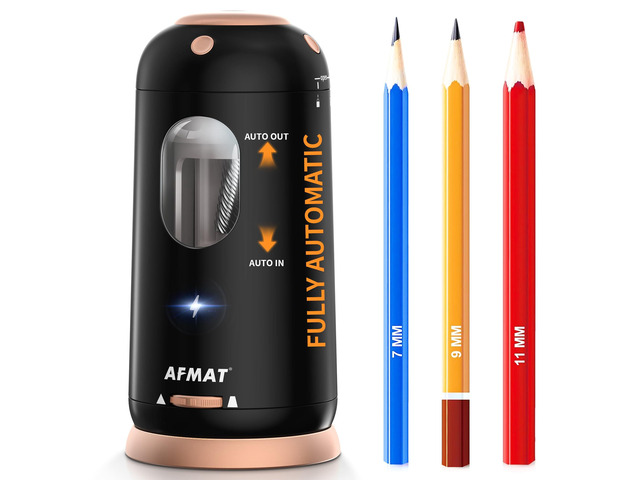 Electric Pencil Sharpener, Auto in & Out, Fully Automatic Pencil Sharpener, Rechargeable Hands-Free Sharpeners for Jumbo & Colored Pencils...