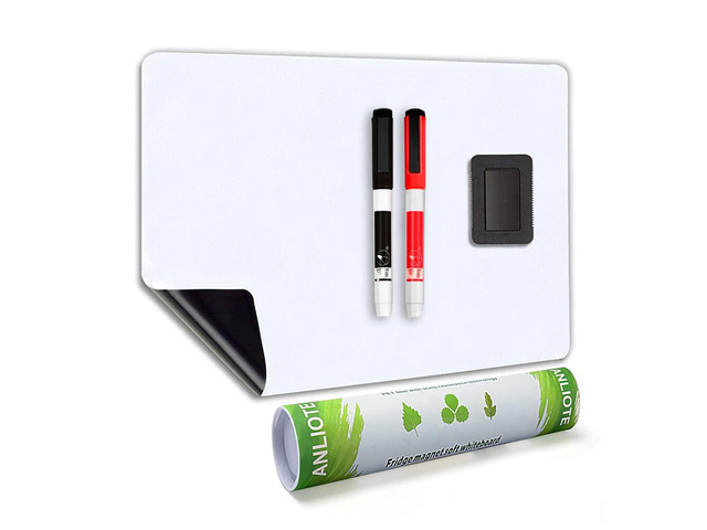 Magnetic Dry Erase Board Fridge Whiteboard Sheet 20'x13' Easy to Write & Clean, Flexible Refrigerator Magnet, Large White Board Planner for Home...