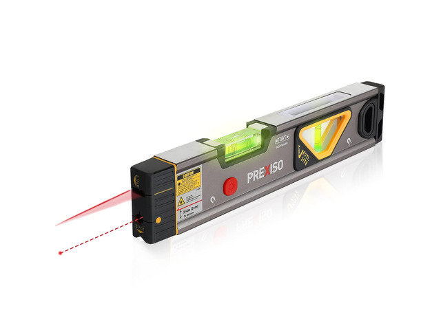 2-in-1 Laser Level 100Ft/30Ft, 12' Magnetic Spirit Level with Light 100Ft Alignment Point & 30Ft Leveling Line, Laser Leveler Tool for Picture...