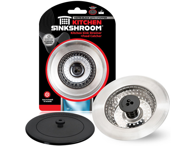 Revolutionary Clog-Free Sink Strainer Basket with Stopper, Stainless Steel