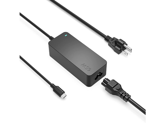 65W USB C Charger Compatible with LG Gram Laptop PD Fast Charging, Indicator Light, 10FT Extra Long Power Cord, Built-in 6+ Safety Enhancements