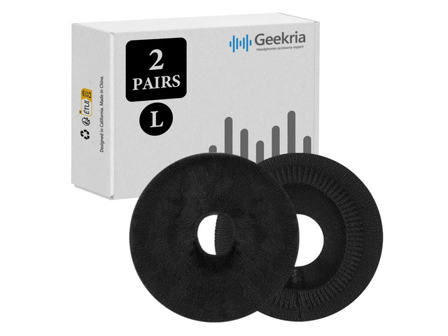 2 Pairs Knit Headphones Ear Covers - Product Safety Certified - Washable & Stretchable Sanitary Protectors for Over-Ear Headsets, Sweat Pads for...