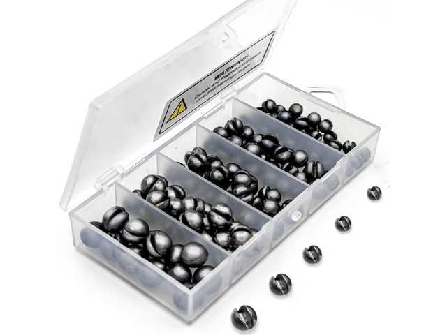 120PCS/5 Size Round Split Shot Fishing Weights Sinkers High-quality round split shot sinkers for flexible fishing line weight adjustment; 120PCS...