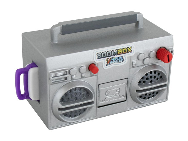 Boombox, Retro 80s Fully Functional Miniature Boombox. Play Your Music with Included USB Stick!